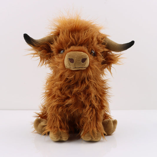 Scottish Highland Cow Plush Toy Long Hair Cute